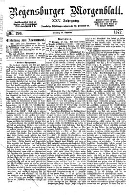 Regensburger Morgenblatt Sonntag 29. Dezember 1872