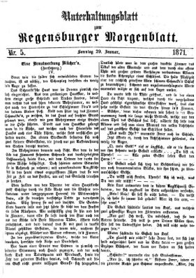 Regensburger Morgenblatt. Unterhaltungsblatt zum Regensburger Morgenblatt (Regensburger Morgenblatt) Sonntag 29. Januar 1871