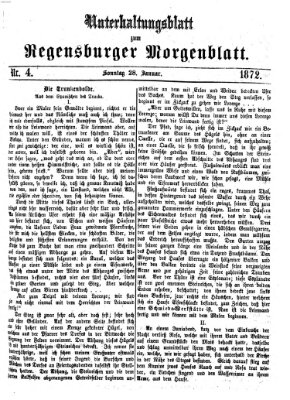 Regensburger Morgenblatt. Unterhaltungsblatt zum Regensburger Morgenblatt (Regensburger Morgenblatt) Sonntag 28. Januar 1872