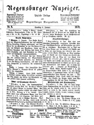 Regensburger Anzeiger Samstag 6. Januar 1872