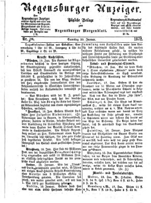 Regensburger Anzeiger Samstag 20. Januar 1872