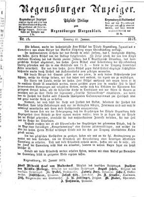 Regensburger Anzeiger Sonntag 21. Januar 1872