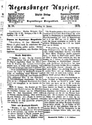 Regensburger Anzeiger Dienstag 30. Januar 1872