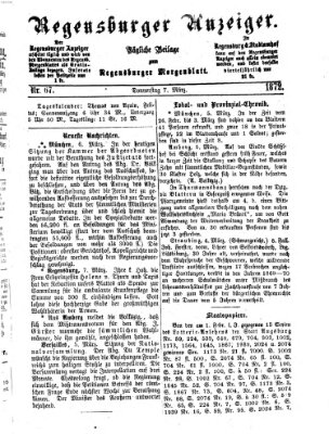 Regensburger Anzeiger Donnerstag 7. März 1872