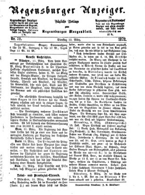 Regensburger Anzeiger Dienstag 12. März 1872