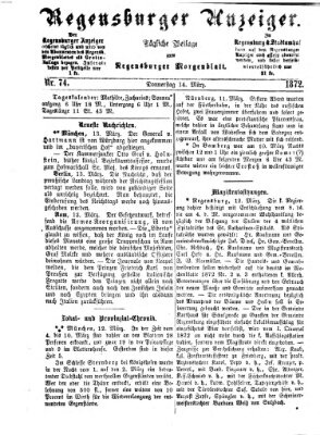 Regensburger Anzeiger Donnerstag 14. März 1872