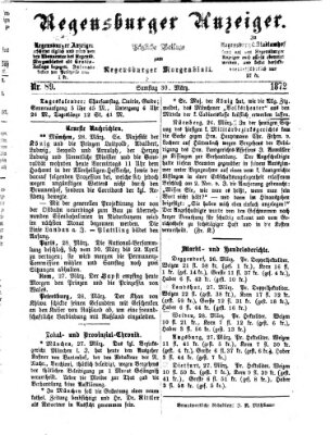 Regensburger Anzeiger Samstag 30. März 1872