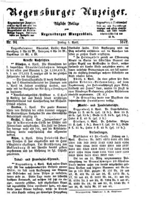 Regensburger Anzeiger Freitag 5. April 1872