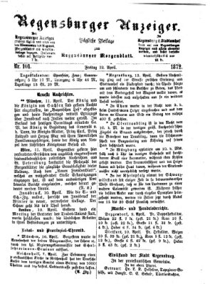 Regensburger Anzeiger Freitag 12. April 1872