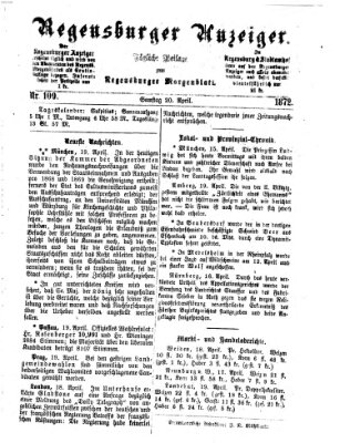 Regensburger Anzeiger Samstag 20. April 1872