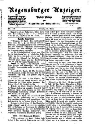 Regensburger Anzeiger Dienstag 30. April 1872