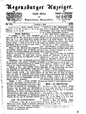 Regensburger Anzeiger Samstag 4. Mai 1872