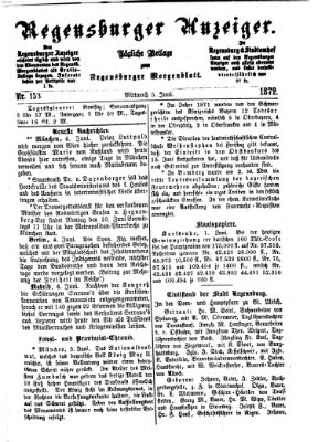 Regensburger Anzeiger Mittwoch 5. Juni 1872