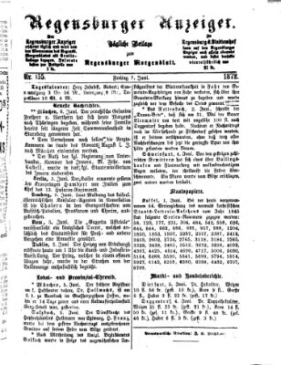 Regensburger Anzeiger Freitag 7. Juni 1872