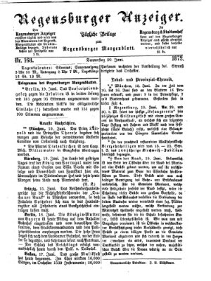 Regensburger Anzeiger Donnerstag 20. Juni 1872