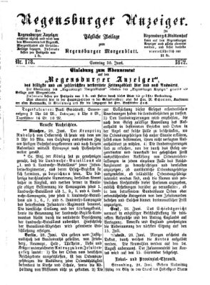 Regensburger Anzeiger Sonntag 30. Juni 1872