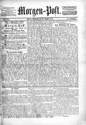 Morgenpost Mittwoch 27. August 1873