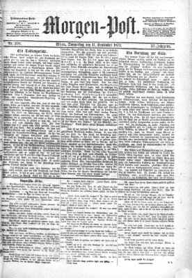 Morgenpost Donnerstag 11. September 1873