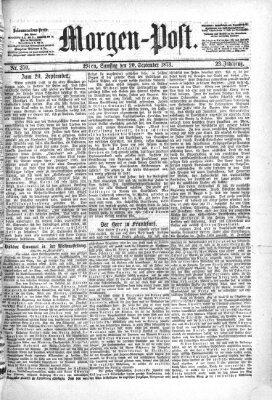 Morgenpost Samstag 20. September 1873