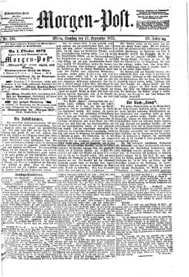 Morgenpost Samstag 27. September 1873