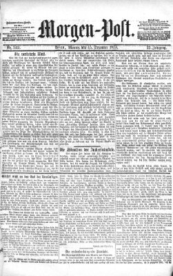 Morgenpost Montag 15. Dezember 1873