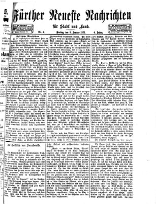 Fürther neueste Nachrichten für Stadt und Land (Fürther Abendzeitung) Freitag 5. Januar 1872