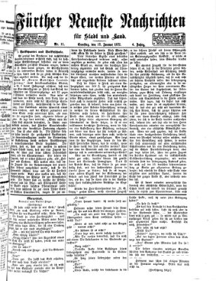 Fürther neueste Nachrichten für Stadt und Land (Fürther Abendzeitung) Samstag 13. Januar 1872