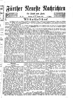 Fürther neueste Nachrichten für Stadt und Land (Fürther Abendzeitung) Sonntag 28. Januar 1872