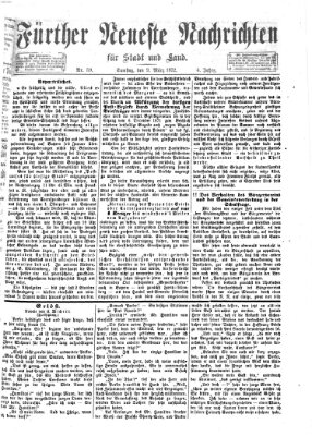 Fürther neueste Nachrichten für Stadt und Land (Fürther Abendzeitung) Samstag 9. März 1872