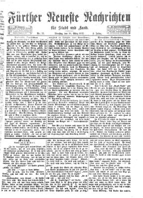 Fürther neueste Nachrichten für Stadt und Land (Fürther Abendzeitung) Dienstag 26. März 1872