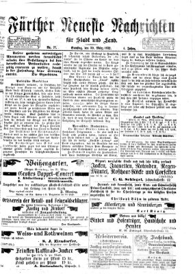 Fürther neueste Nachrichten für Stadt und Land (Fürther Abendzeitung) Samstag 30. März 1872