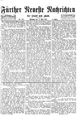 Fürther neueste Nachrichten für Stadt und Land (Fürther Abendzeitung) Mittwoch 15. Mai 1872