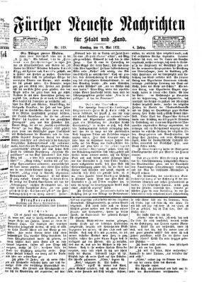 Fürther neueste Nachrichten für Stadt und Land (Fürther Abendzeitung) Samstag 18. Mai 1872