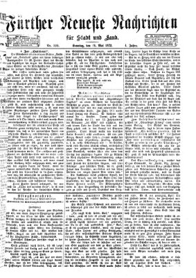 Fürther neueste Nachrichten für Stadt und Land (Fürther Abendzeitung) Sonntag 19. Mai 1872