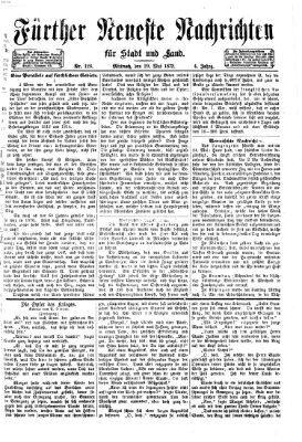 Fürther neueste Nachrichten für Stadt und Land (Fürther Abendzeitung) Mittwoch 29. Mai 1872