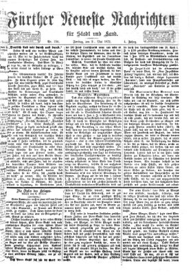 Fürther neueste Nachrichten für Stadt und Land (Fürther Abendzeitung) Freitag 31. Mai 1872