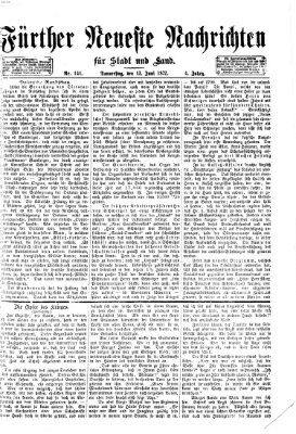 Fürther neueste Nachrichten für Stadt und Land (Fürther Abendzeitung) Donnerstag 13. Juni 1872