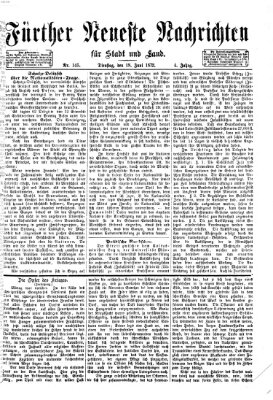 Fürther neueste Nachrichten für Stadt und Land (Fürther Abendzeitung) Dienstag 18. Juni 1872