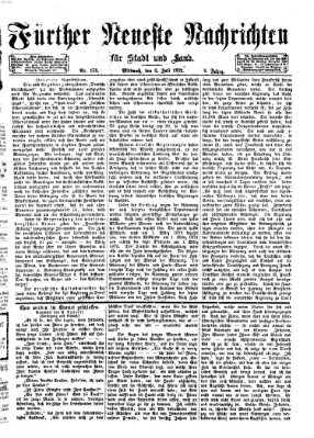 Fürther neueste Nachrichten für Stadt und Land (Fürther Abendzeitung) Mittwoch 3. Juli 1872