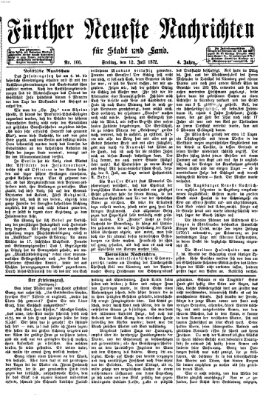 Fürther neueste Nachrichten für Stadt und Land (Fürther Abendzeitung) Freitag 12. Juli 1872