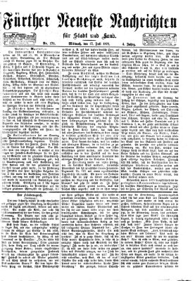 Fürther neueste Nachrichten für Stadt und Land (Fürther Abendzeitung) Mittwoch 17. Juli 1872