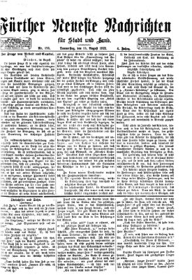 Fürther neueste Nachrichten für Stadt und Land (Fürther Abendzeitung) Donnerstag 15. August 1872