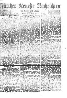 Fürther neueste Nachrichten für Stadt und Land (Fürther Abendzeitung) Sonntag 18. August 1872