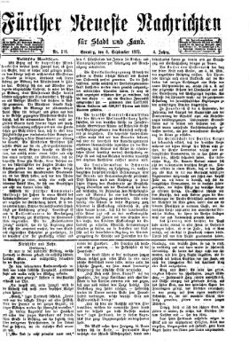 Fürther neueste Nachrichten für Stadt und Land (Fürther Abendzeitung) Sonntag 8. September 1872