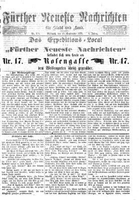 Fürther neueste Nachrichten für Stadt und Land (Fürther Abendzeitung) Mittwoch 11. September 1872