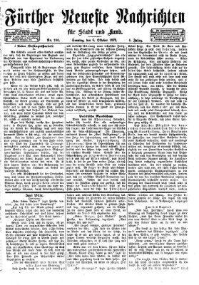 Fürther neueste Nachrichten für Stadt und Land (Fürther Abendzeitung) Sonntag 6. Oktober 1872