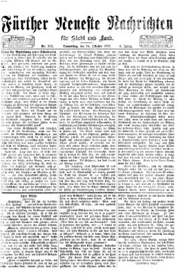 Fürther neueste Nachrichten für Stadt und Land (Fürther Abendzeitung) Donnerstag 24. Oktober 1872