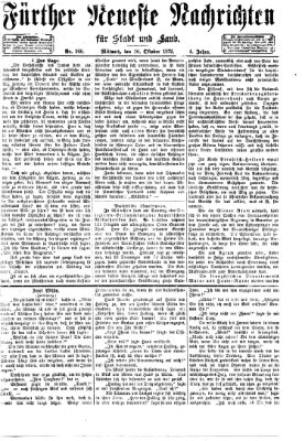 Fürther neueste Nachrichten für Stadt und Land (Fürther Abendzeitung) Mittwoch 30. Oktober 1872