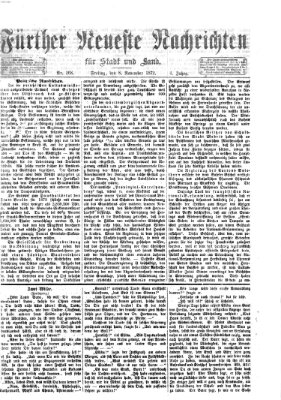 Fürther neueste Nachrichten für Stadt und Land (Fürther Abendzeitung) Freitag 8. November 1872