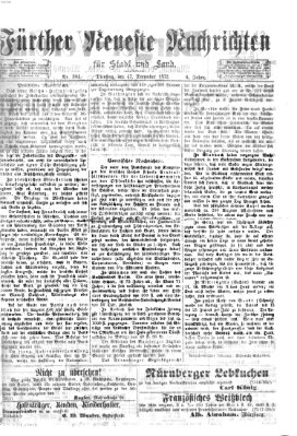 Fürther neueste Nachrichten für Stadt und Land (Fürther Abendzeitung) Dienstag 17. Dezember 1872